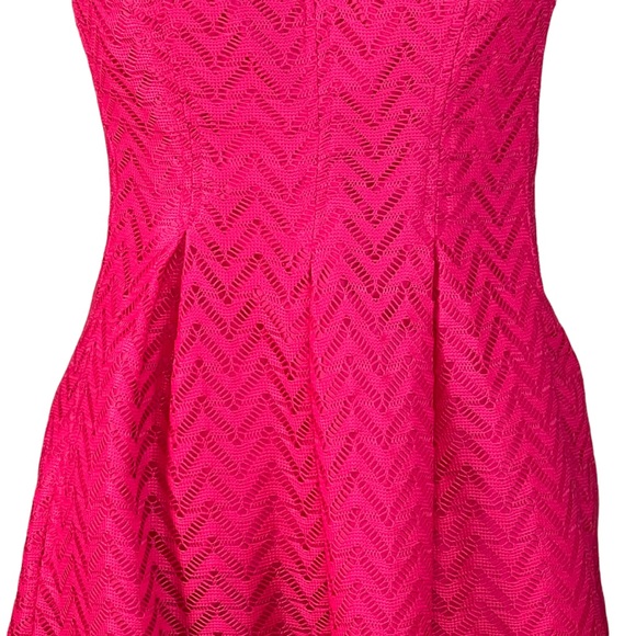 Nine West Textured Sheer Lace Chevron Fabric Over Solid Lining Dress Siz… - Picture 2 of 15